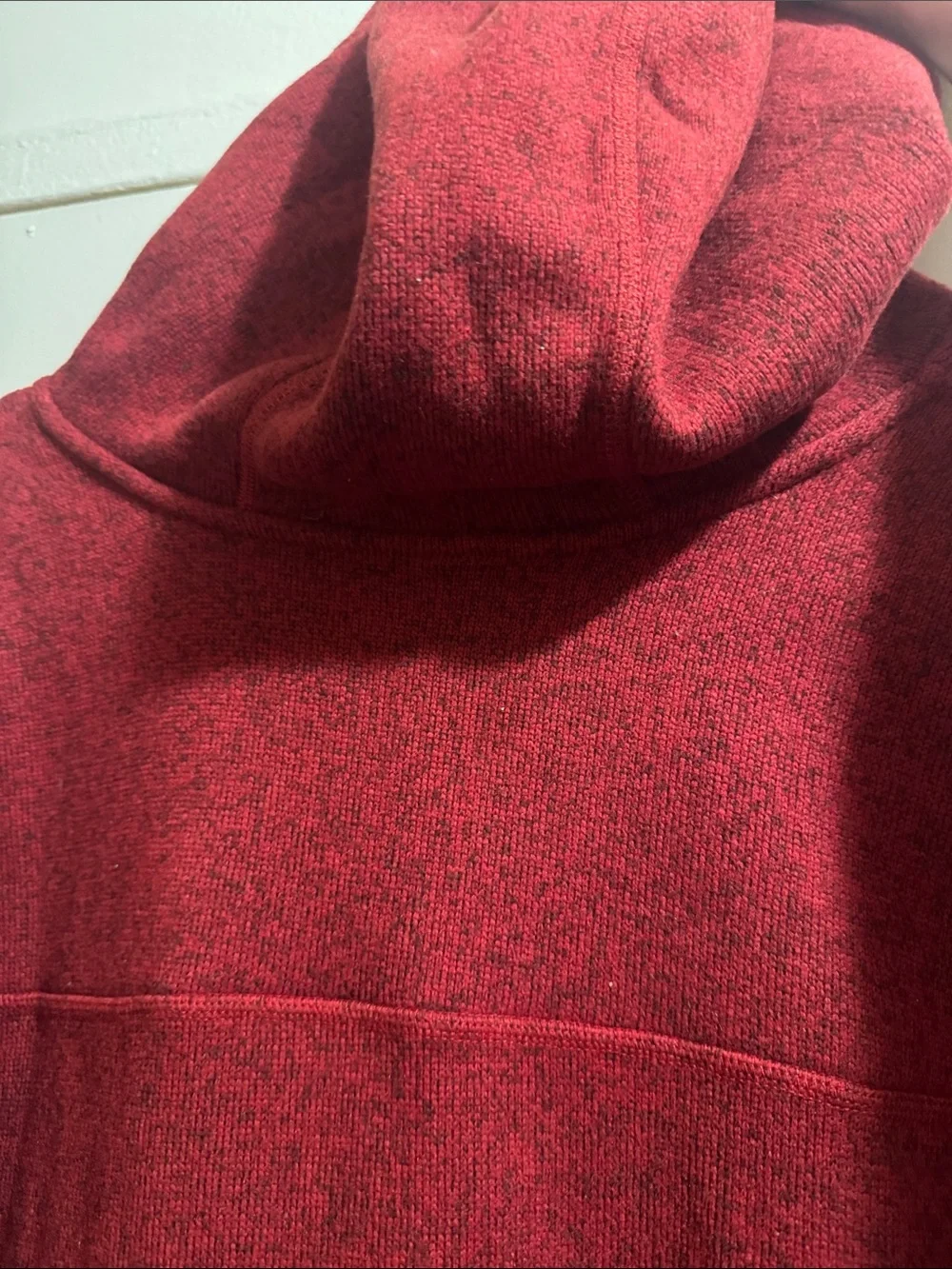 The North Face Men’s Burgundy Red Zip-Up Fleece Hoodie